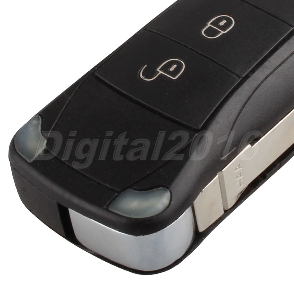 For Porsche Cayenne Remote Folding Car Key Fob Case Shell 3 Buttons