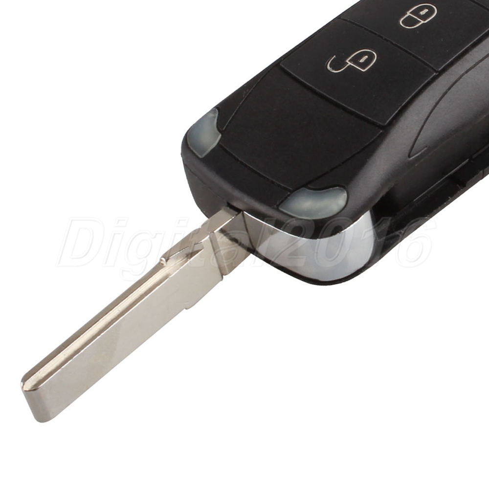 For Porsche Cayenne Remote Folding Car Key Fob Case Shell 3 Buttons