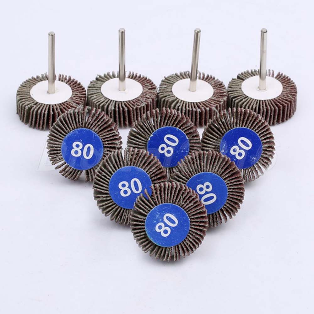 10pcs Flap 80 Grit Sanding Sandpaper Wheel Disc Grinder Grinding