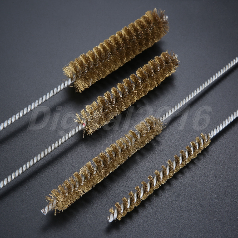Brass Wire Brush Broom Copper Tube Pipe Cleaning Remove Rust Dust