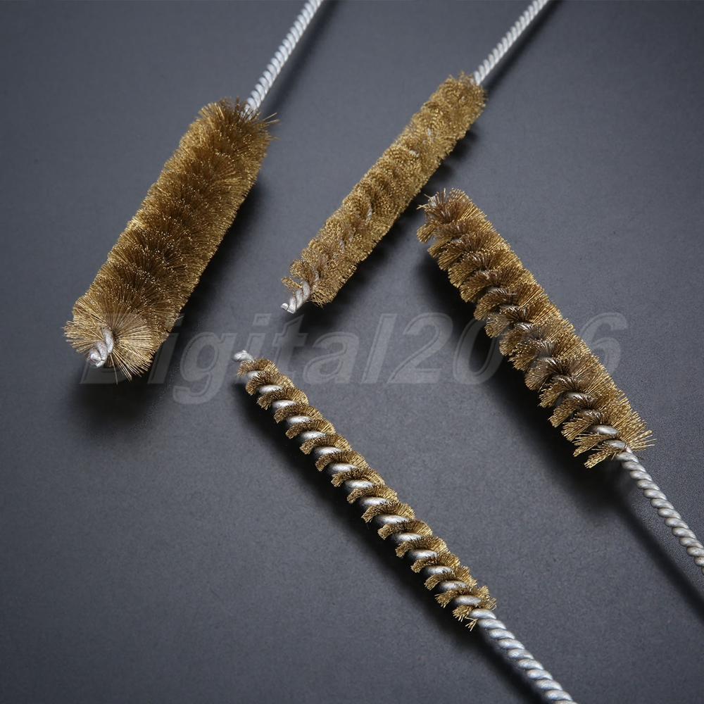 Brass Wire Brush Broom Copper Tube Pipe Cleaning Remove Rust Dust