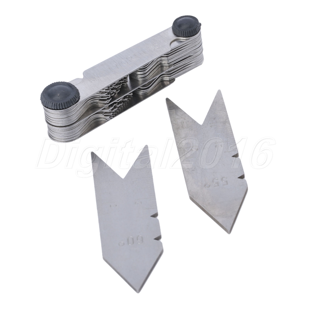 3pcs Steel Thread Measuring Gauge Tool Centering Gauge 55&60 Degree
