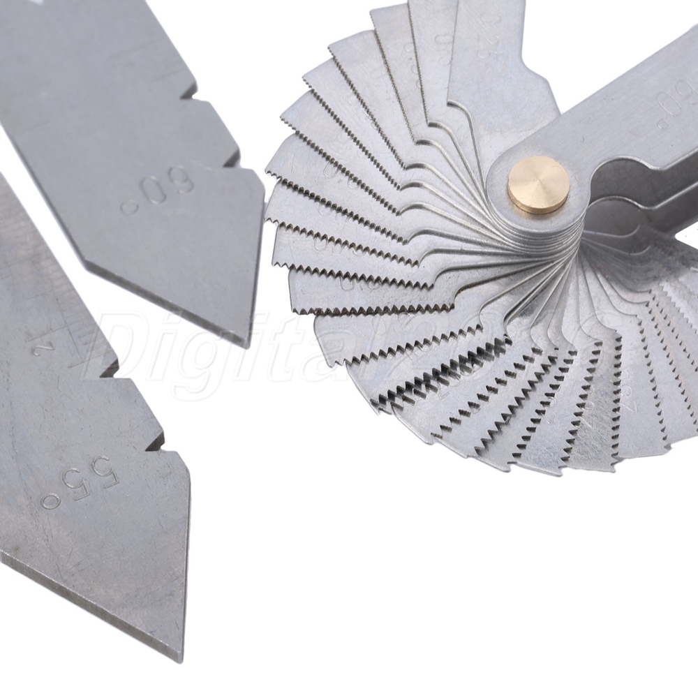 3pcs Steel Thread Measuring Gauge Tool Centering Gauge 55&60 Degree