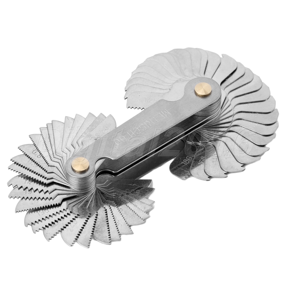 Imperial & Metric & US Thread 58 Blades Screw Pitch Gage Gauge