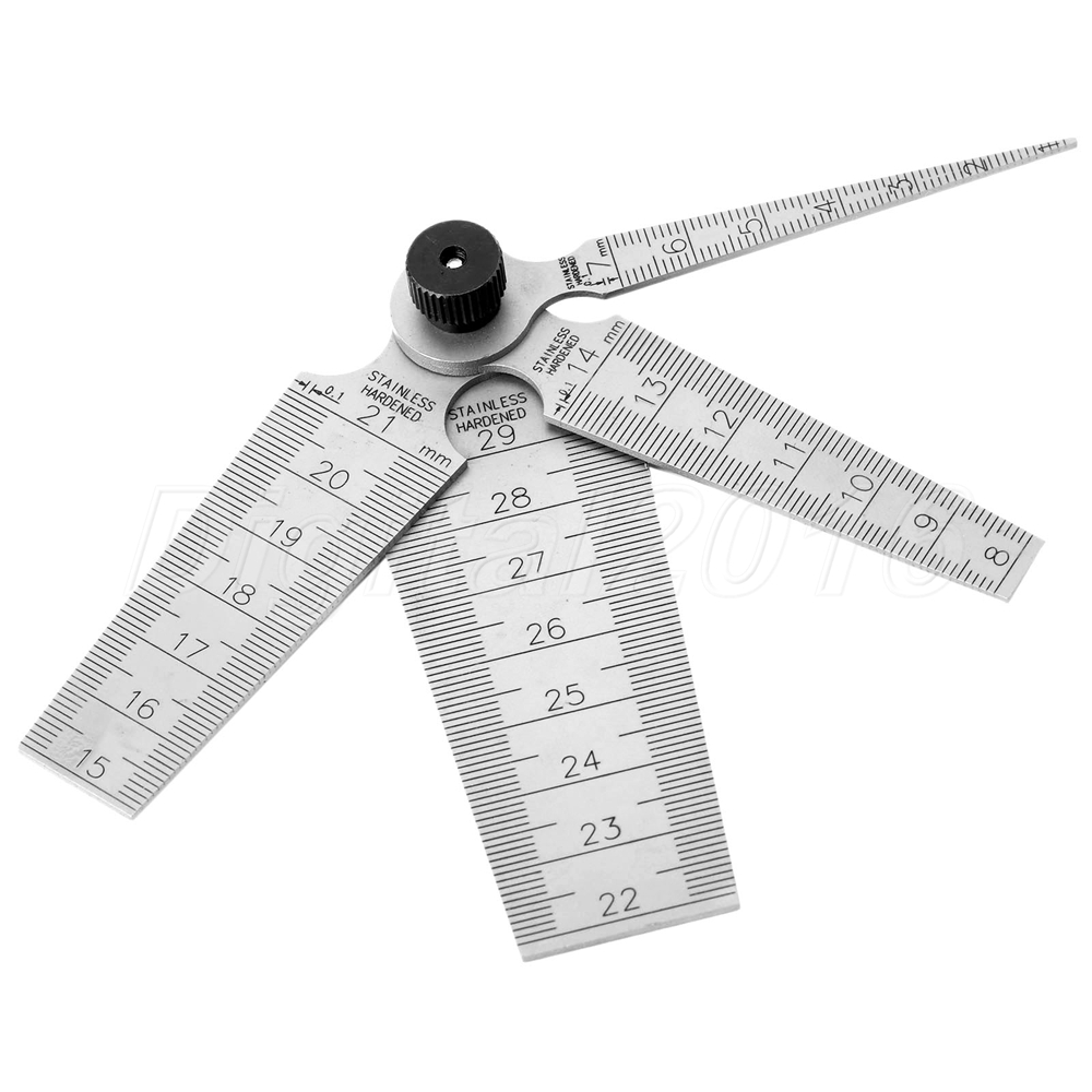 Welding 029mm Taper Gauge Gage Depth Stainless Steel Ruler Gap Hole