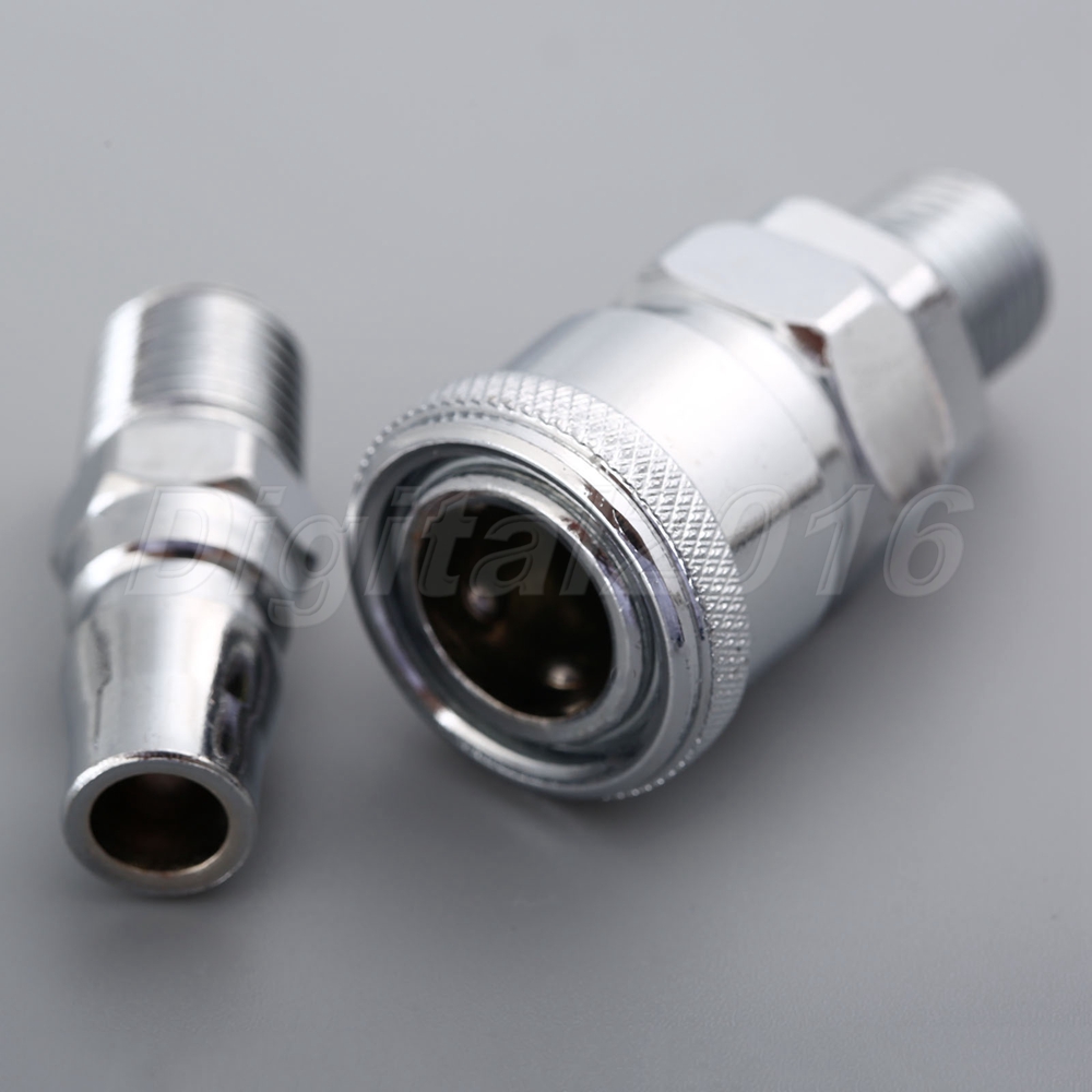 2 Air Line Hose Compressor Fitting Quick Release Connector Coupler Male