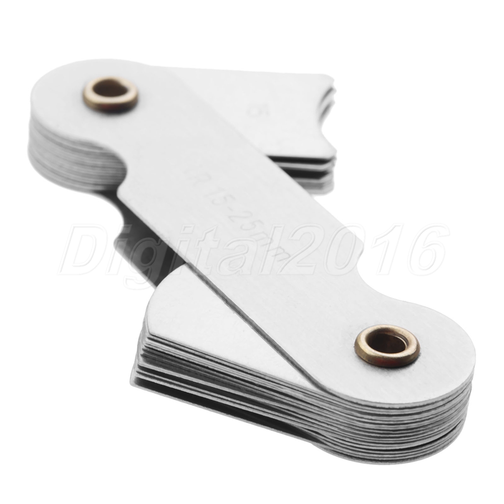 R1525mm Radius Gauge Gage Folding 32 Blades Metalworking Measuring
