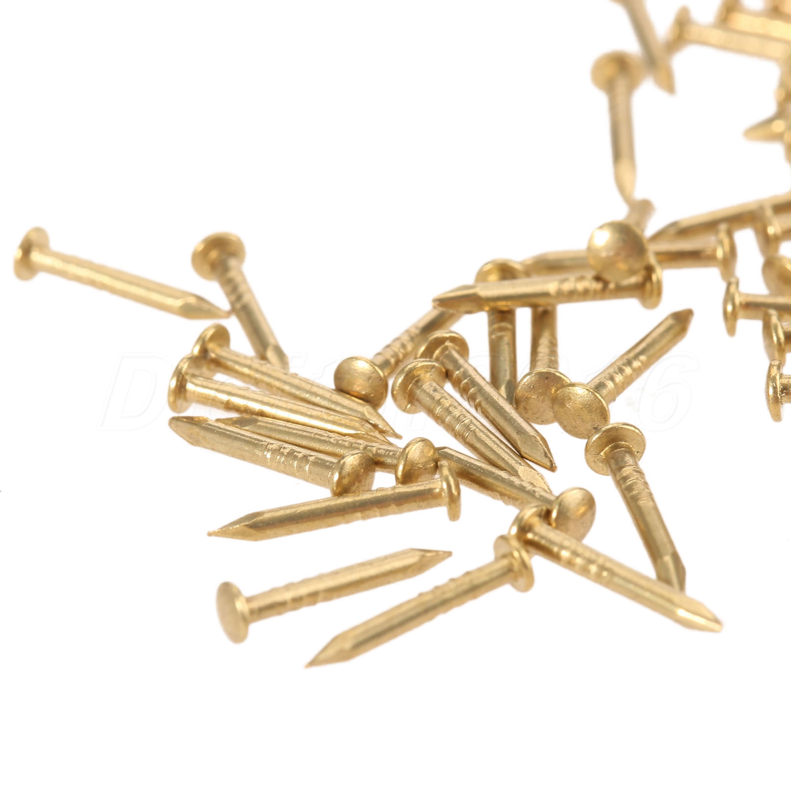 20 x Mini Brass Plated Hinge & 80 Nails Jewelry Cigar Box Hinges Decor