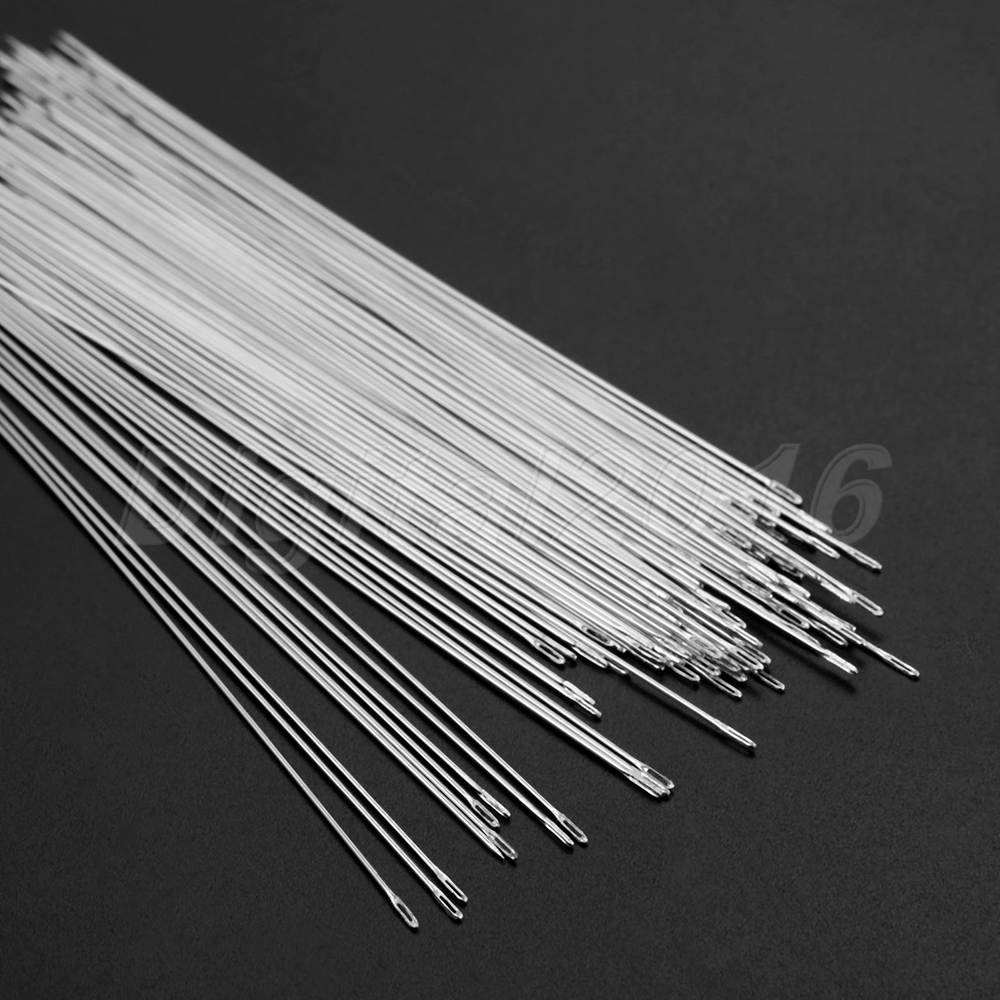 Wholesale 100Pcs 18 8Sizes Bead Needles Sewing Needles For Beads