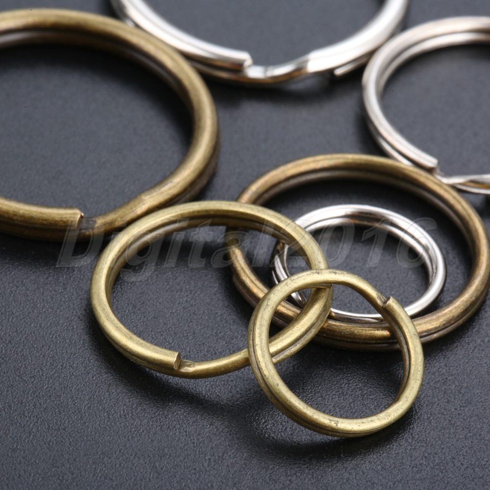 100X 4Sizes 2Colour Jewelry Making Round Split Rings Small Double Ring