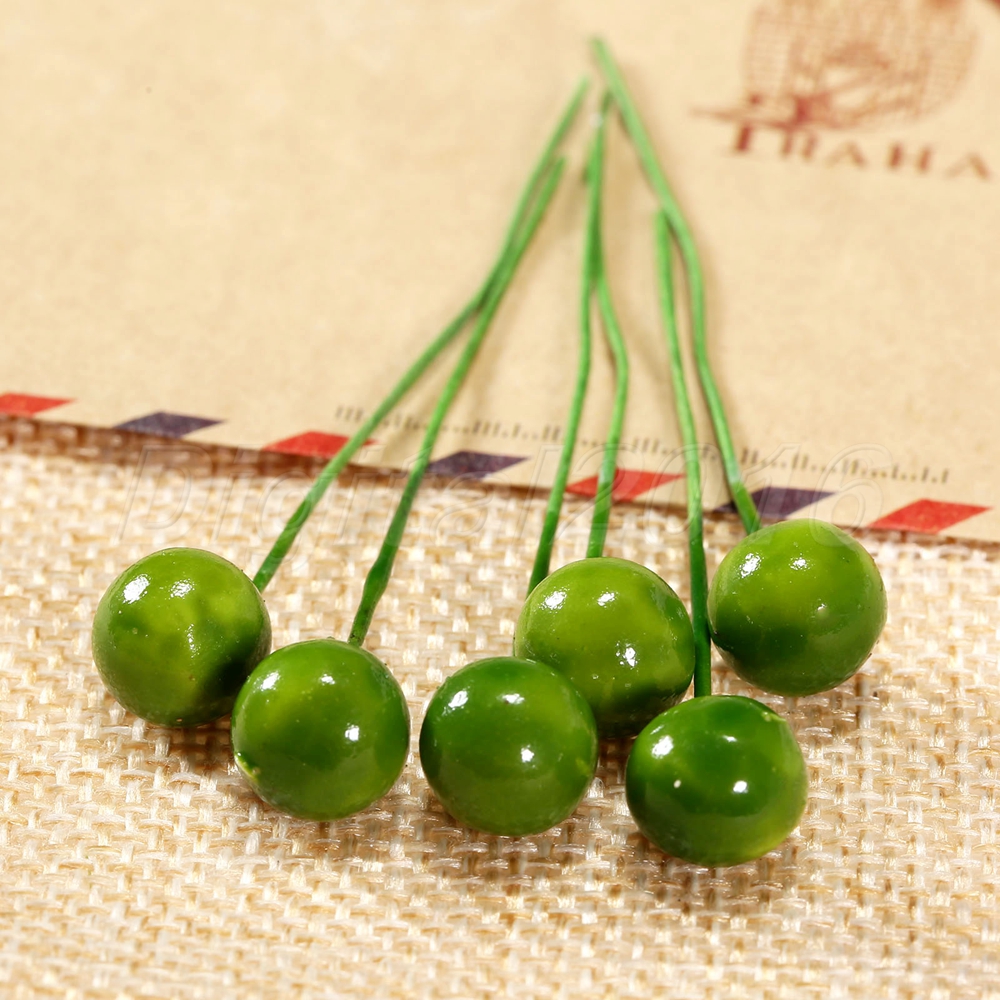 50/100pcs Christmas Fruit Berry Holly Artificial Flower Fake Stamen Home Décor - Picture 7 of 9