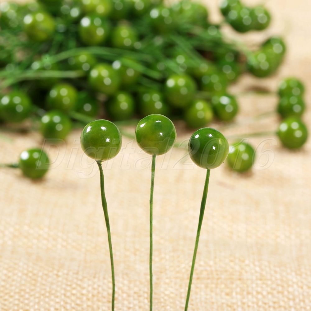 50/100pcs Christmas Fruit Berry Holly Artificial Flower Fake Stamen Home Décor - Picture 8 of 9