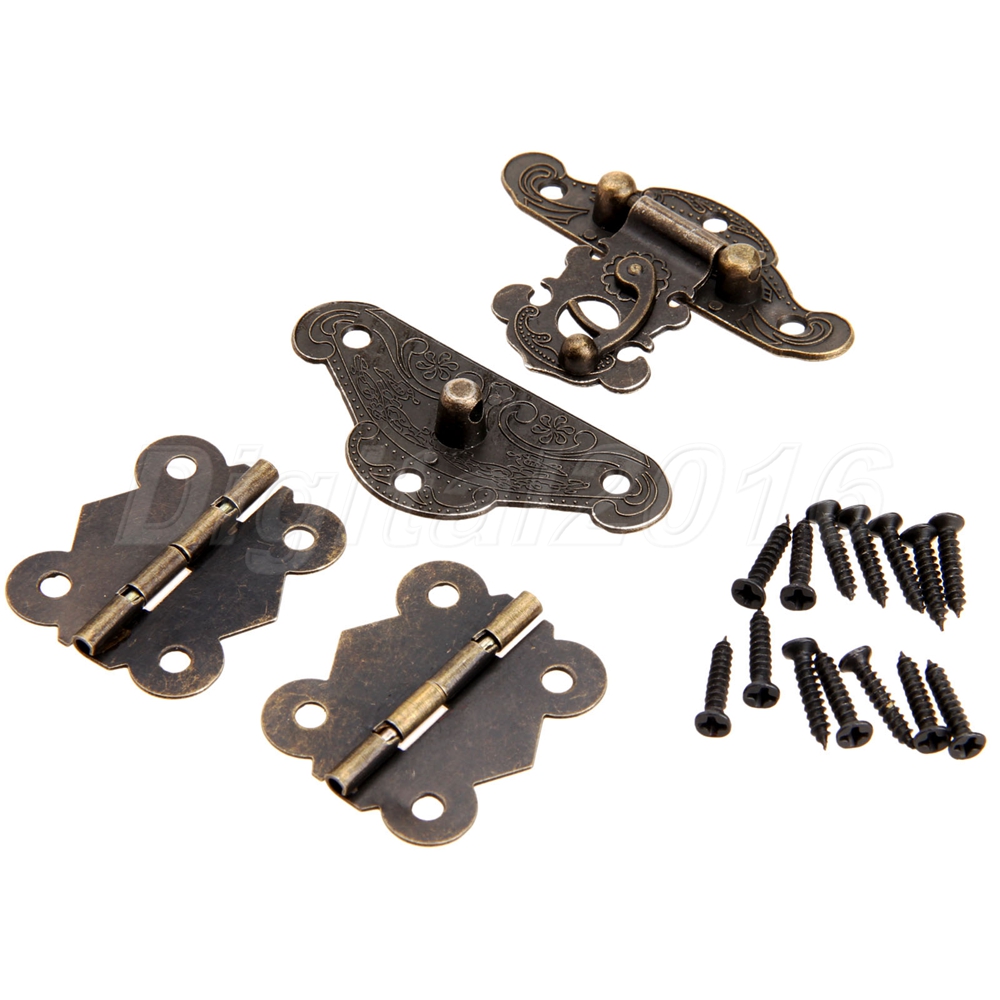 Antique Butterfly Hinges & Furniture Decorative Jewelry Box Latch Hasp eBay