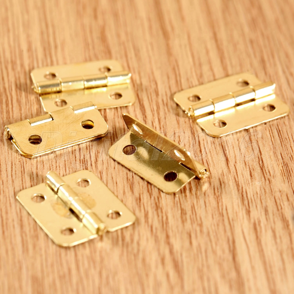 50Pcs Gold Mini Hinge Jewellery Cigar Trinket Box Tiny