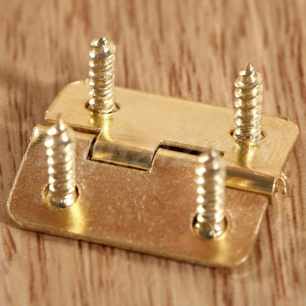 50Pcs Gold Mini Hinge Jewellery Cigar Trinket Box Tiny