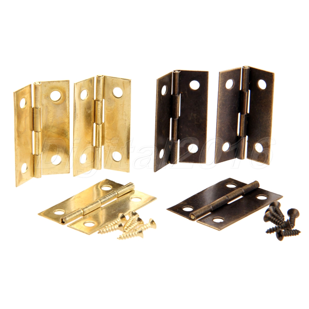 4/20Pcs Mini Hinges Jewellery Box Dolls House Decorative Cupboard Hinge