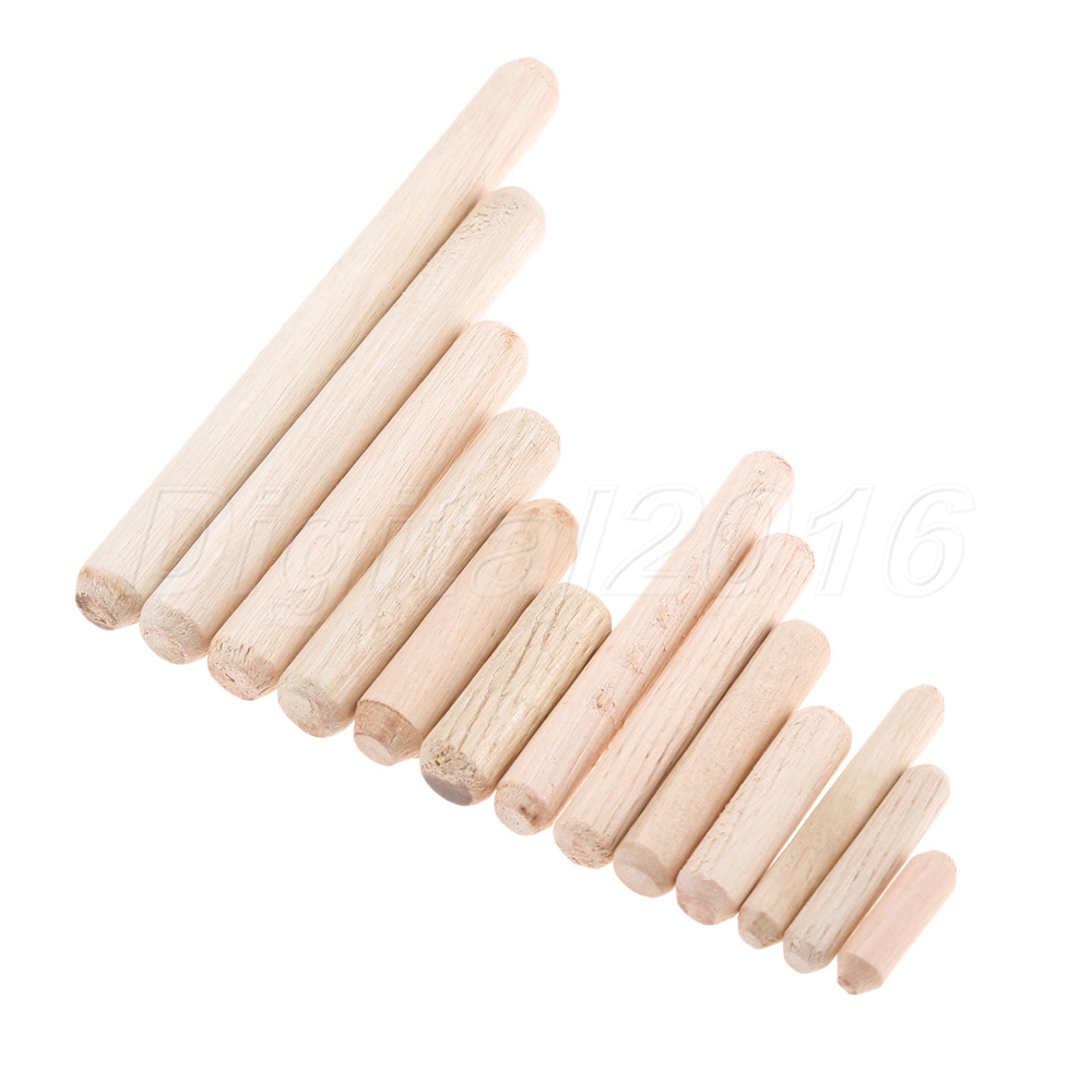 Round Fluted Wood Dowels Pins Furniture Grooved Glue Wooden Rods M6 M8
