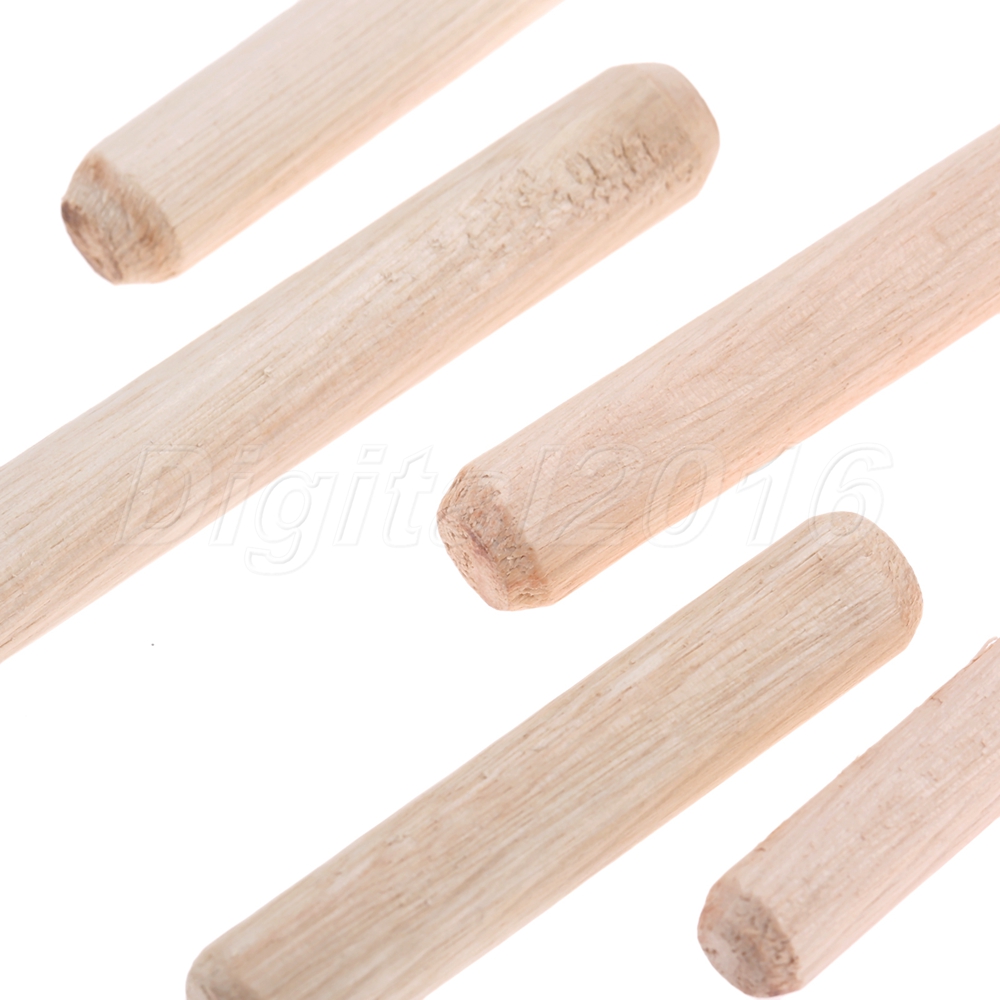 Round Fluted Wood Dowels Pins Furniture Grooved Glue Wooden Rods M6 M8