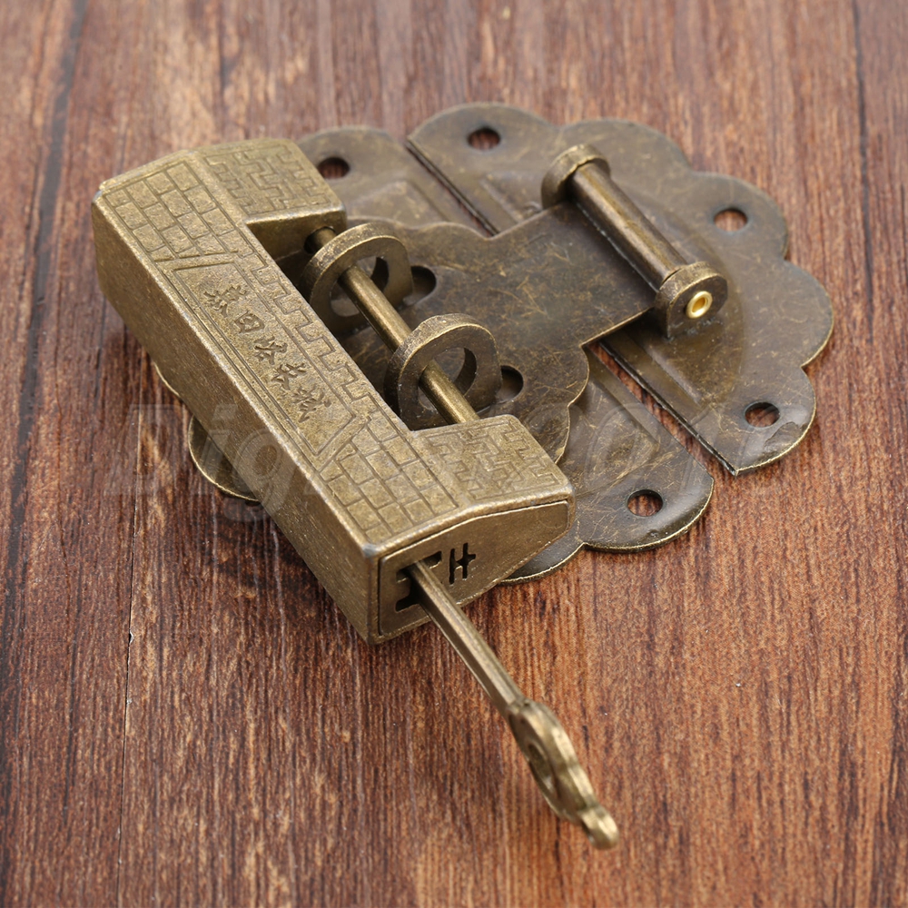 Zinc Alloy Padlock & Box Latch Hasp Catch Set Jewelry Box Chest