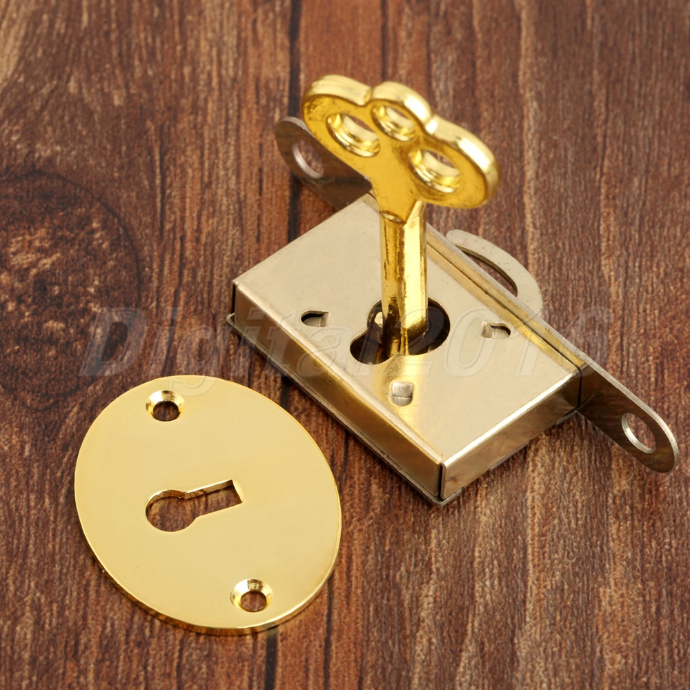 Wardrobe Cupboard Drawer Jewelry Box Hasps Lock With Key Set