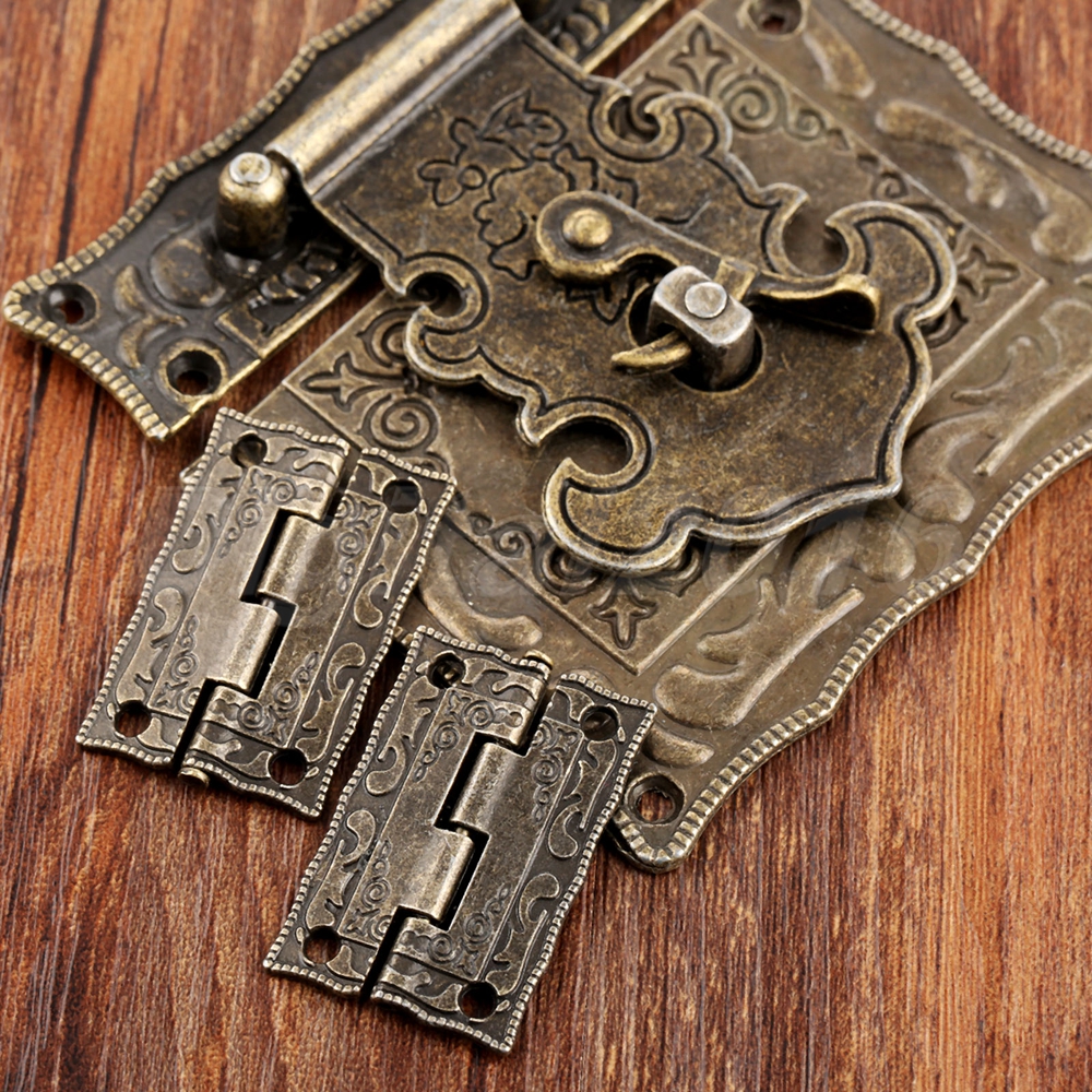 Antique Bronze Jewelry Box Latch Hasp Buckle Toggle Clasp