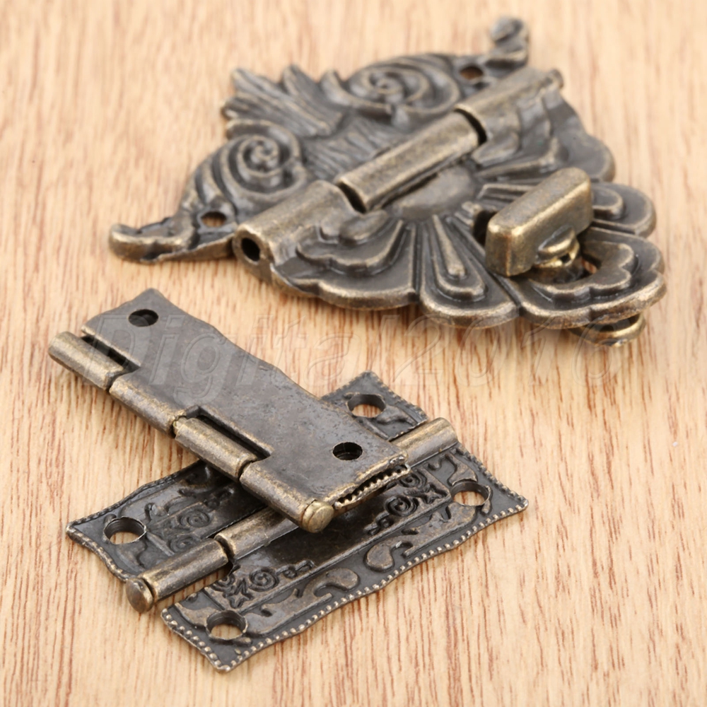 European Style Jewelry Box Latch Clasps Chest Suitcase Trinket With