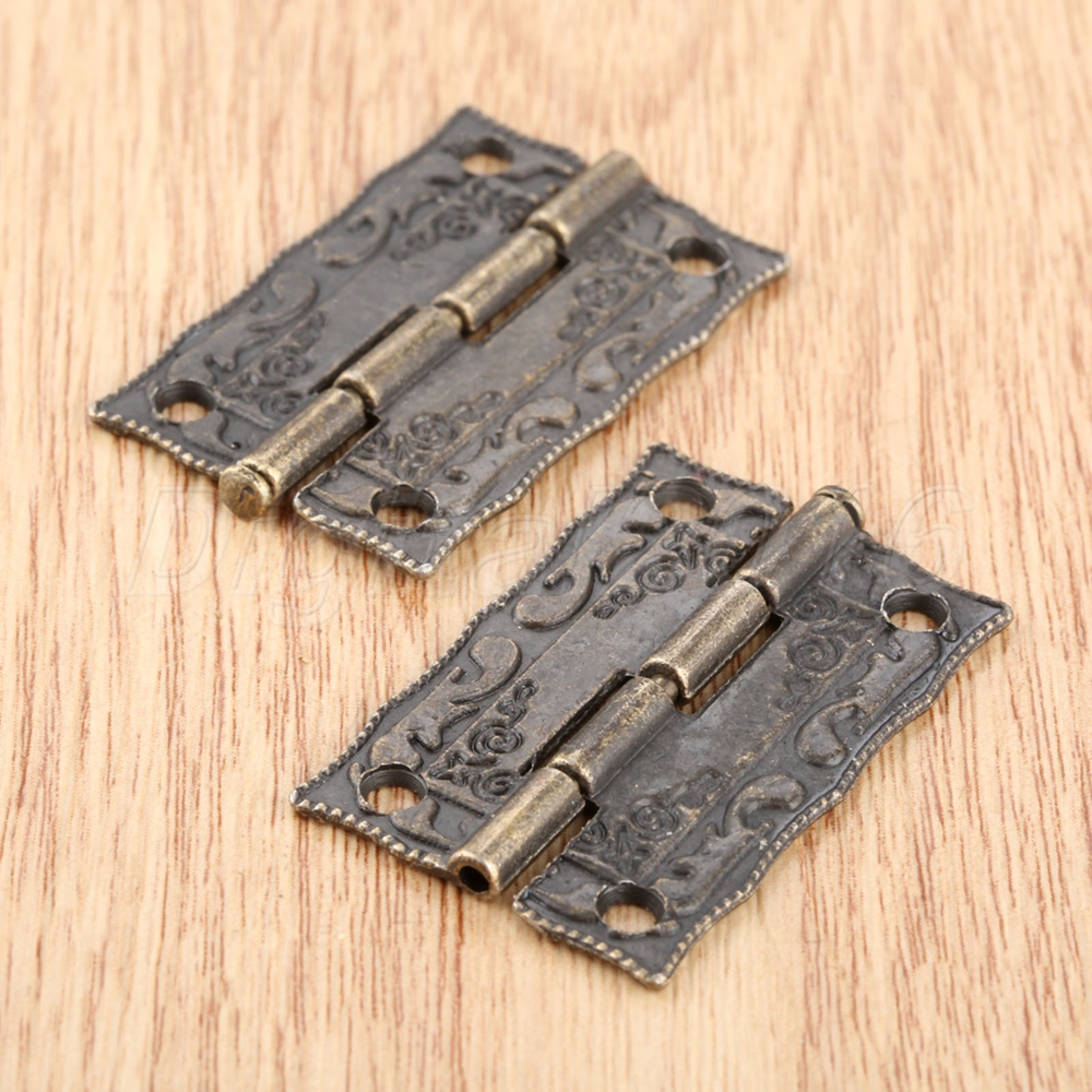 Antique Right Swing Jewelry Box Latch Clasp Trinket w/ 4pc Hinges Set