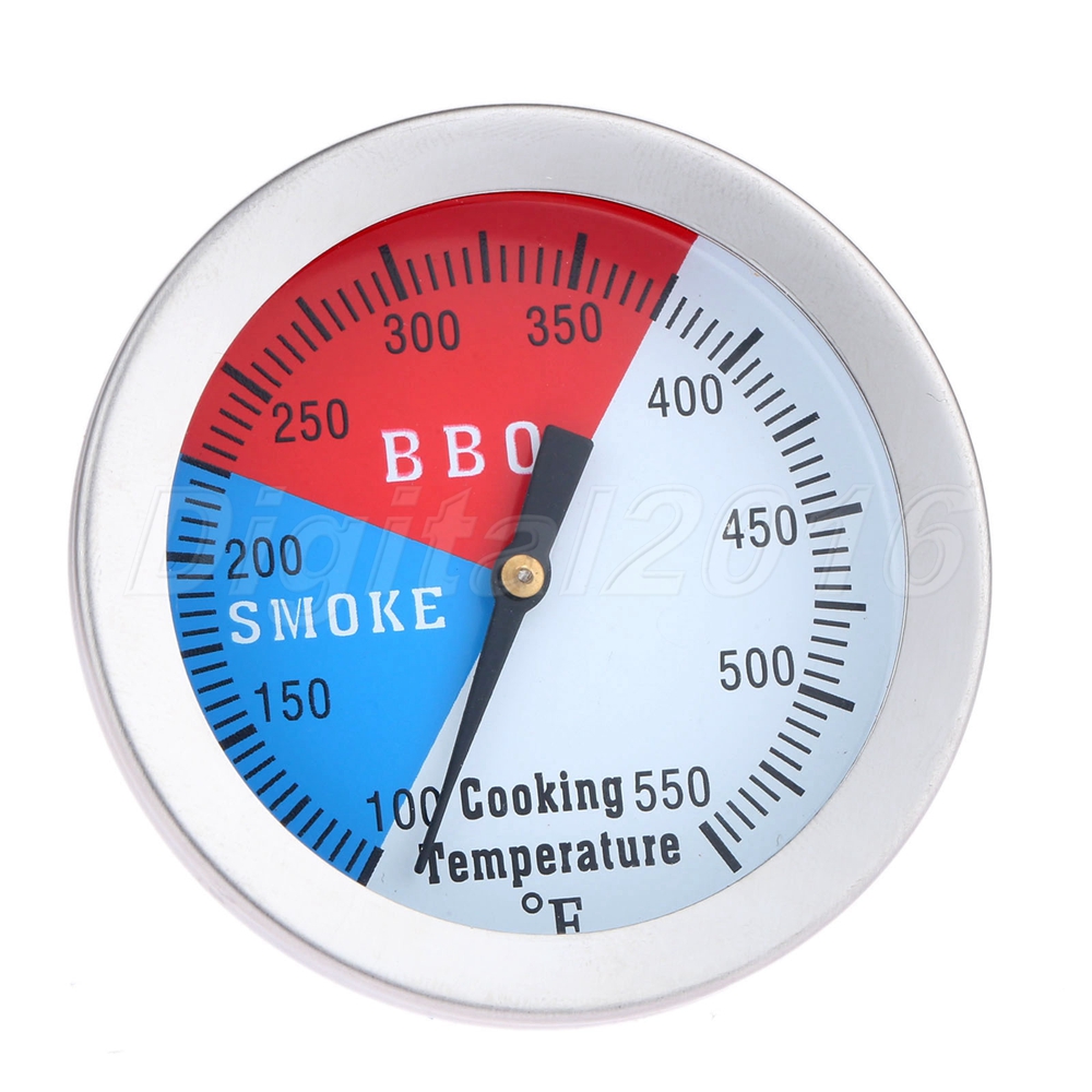 100550℉ Barbecue BBQ Smoker Grill Thermometer Stainless Steel