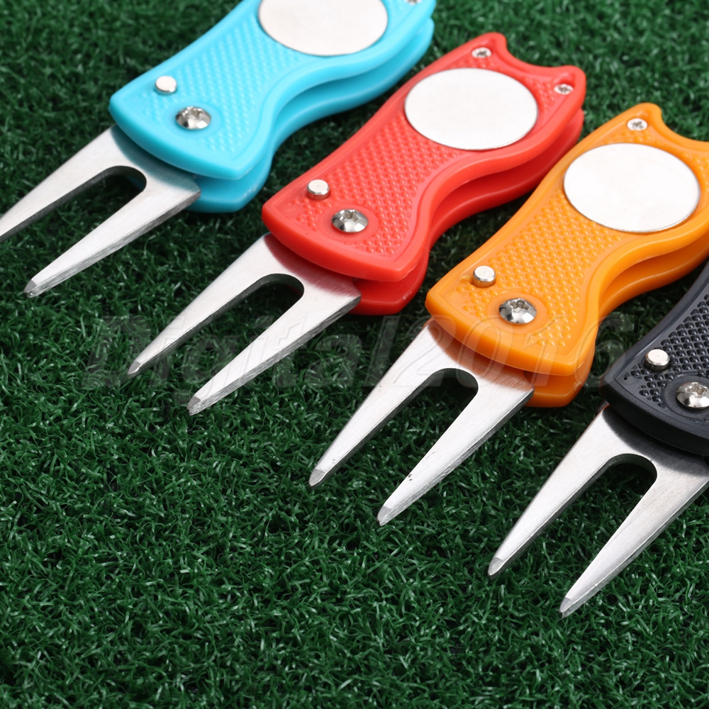 Stainless Steel& Plastic Golf Divot Repair Tool Automatically Extended