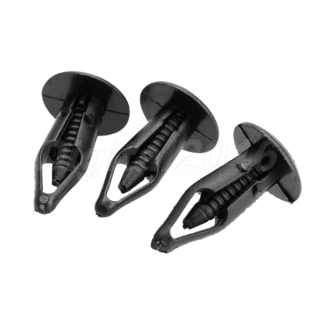 50Pcs 6.3mm Auto Trim Panel Retainer Fastener Clips Nylon Rivets fit